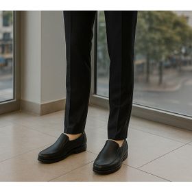 Growish GR0102 Hakiki Deri Ortopedik Poli Taban Siyah Erkek Ayakkabı