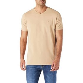 GS Store E221227 Bej Basic V Yaka Erkek T-shirt