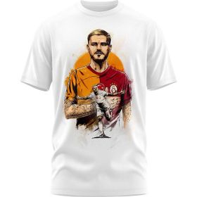 GS Store E232259 Galatasaray Icardi Beyaz Erkek T-shirt