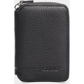 GUARD 0796G Fermuarlı Siyah Deri Mini Cüzdan