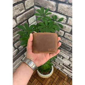 GUARD 2265/03.039 Antik Taba Fermuarlı Yatay Mini Deri Cüzdan