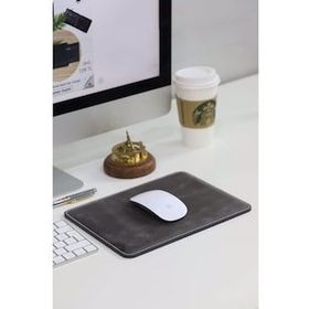 Guard 26x20 cm Dikiş Detaylı Antik Gri Deri Mouse Pad