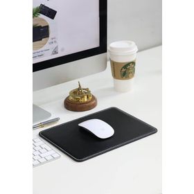 Guard 26x20 cm Dikiş Detaylı Siyah Deri Mouse Pad