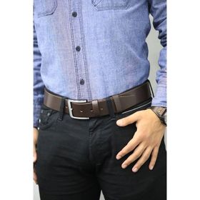 Guard 4.5 cm Kahverengi Erkek Deri Kemer