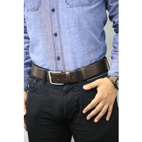 Guard 4.5 cm Kahverengi Erkek Deri Kemer