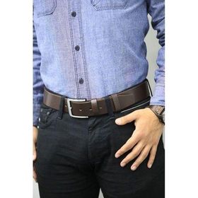 Guard 4.5 cm Kahverengi Erkek Deri Kemer