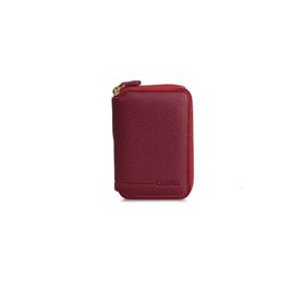 GUARD 796/C07.038 Fermuarlı Kırmızı Deri Mini Cüzdan