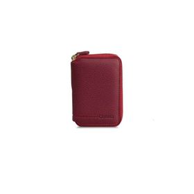 GUARD 796/C07.038 Fermuarlı Kırmızı Deri Mini Cüzdan