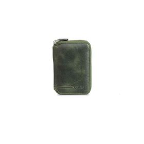 GUARD 796/C13.039 Fermuarlı Antik Yeşil Deri Mini Cüzdan