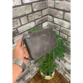 Guard Antik Gri Unisex Çift Fermuarlı El Çantası