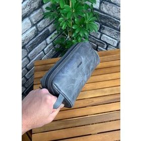Guard Antik Gri Unisex Deri El Çantası