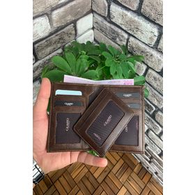Guard Antik Kahverengi Gizli Kartlıklı Deri Erkek Cüzdanı