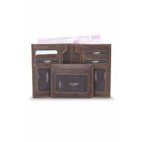 Guard Antik Kahverengi Gizli Kartlıklı Deri Erkek Cüzdanı