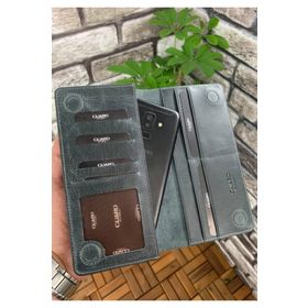 Guard Antik Siyah Telefon Girişli Deri Erkek Kadın Portföy Cüzdan