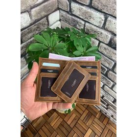 Guard Antik Taba Gizli Kartlıklı Deri Erkek Cüzdanı