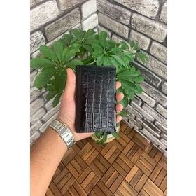 Guard Croco Baskılı Siyah Pasaport Kılıfı