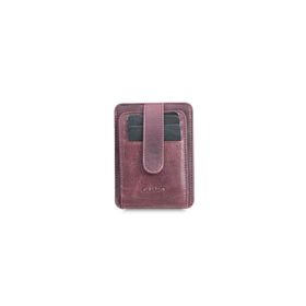 Guard Dikey Crazy Bordo Deri Kartlık