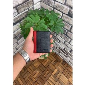 GUARD Erkek Siyah Fermuarlı Deri Mini Cüzdan 796