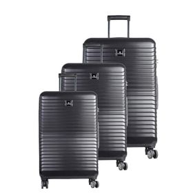 Guard GRD2403XW22547 Siyah Polikarbon Kırılmaz 3'lü Seyahat Valizi Set