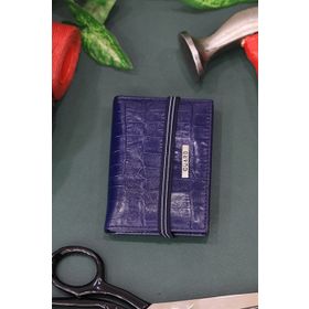 Guard Lacivert Croco Desenli Lastikli Spor Kartlık
