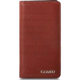 Guard P1420 Telefon Girişli Taba Lazer Baskı Hakiki Deri Unisex Cüzdan