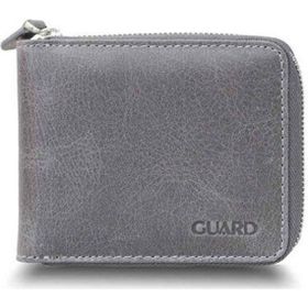 Guard P2265 Antik Gri Fermuarlı Yatay Mini Hakiki Deri Cüzdan