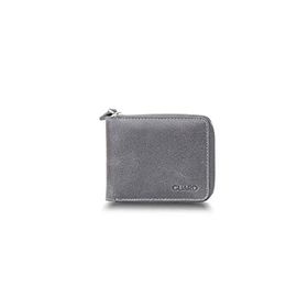 Guard P2265 Antik Gri Fermuarlı Yatay Mini Hakiki Deri Cüzdan