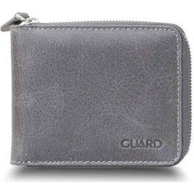 Guard P2265 Antik Gri Fermuarlı Yatay Mini Hakiki Deri Cüzdan