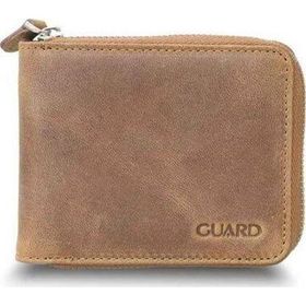 Guard P2265 Antik Taba Fermuarlı Yatay Mini Hakiki Deri Cüzdan