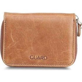 Guard P2269 Antik Taba Mini Bozuk Paralıklı Hakiki Deri Cüzdan