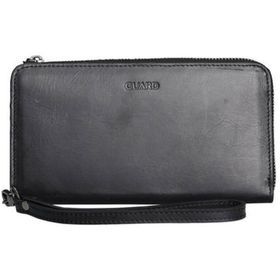 Guard P3043 Antik Siyah Çok Fonksiyonlu Hakiki Deri Unisex Cüzdan ve El Çantası