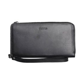 Guard P3043 Antik Siyah Çok Fonksiyonlu Hakiki Deri Unisex Cüzdan ve El Çantası