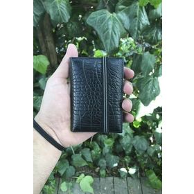 Guard Siyah Croco Desenli Lastikli Spor Kartlık