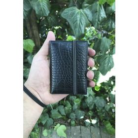 Guard Siyah Croco Desenli Lastikli Spor Kartlık