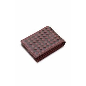 Guard T1067 Örgü Desenli Taba Kahve Deri Erkek Cüzdanı