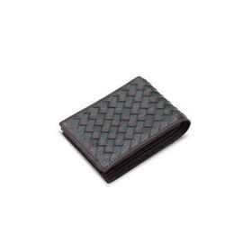 Guard T1077 Örgü Desenli Kahve Yeşil Deri Erkek Cüzdanı