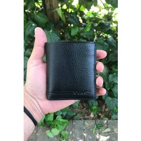 Guard T866 Siyah Çok Bölmeli Mini Deri Erkek Cüzdanı
