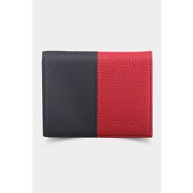 Guard T880 Mat Lacivert/Kırmızı Deri Erkek Cüzdanı