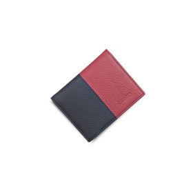 Guard T880 Mat Lacivert/Kırmızı Deri Erkek Cüzdanı