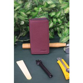 Guard Telefon Girişli Bordo Siyah Deri Portföy Cüzdan