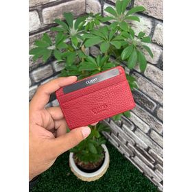 Guard Ultra İnce Unisex Kırmızı Minimal Deri Kartlık