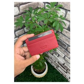 Guard Ultra İnce Unisex Kırmızı Minimal Deri Kartlık
