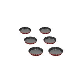 Guardini Anto 6'lı Kırmızı Mini Tart Kalıbı Seti