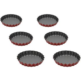 Guardini Anto 6'lı Kırmızı Mini Tart Kalıbı Seti
