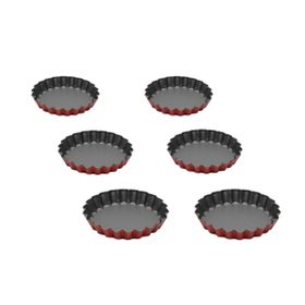 Guardini Anto 6'lı Kırmızı Mini Tart Kalıbı Seti