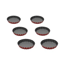 Guardini Anto 6'lı Kırmızı Mini Tart Kalıbı Seti