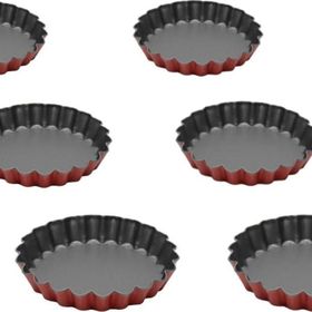 Guardini Anto 6'lı Kırmızı Mini Tart Kalıbı Seti