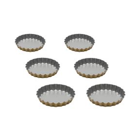 Guardini Anto 6'lı Silver Gold 12 cm Mini Tart Kalıbı Seti