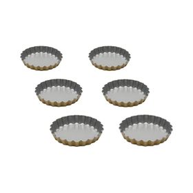 Guardini Anto 6'lı Silver Gold 12 cm Mini Tart Kalıbı Seti