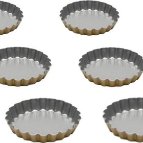 Guardini Anto 6'lı Silver Gold 12 cm Mini Tart Kalıbı Seti